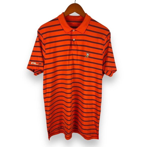 RLX Golf Other - RALPH LAUREN RLX 'Winged‎ Foot' Mens Polo Shirt Golf Performance Orange - Medium